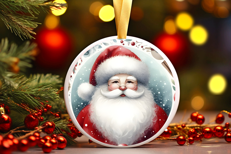 Round Christmass Ornament Sublimation|Clipart