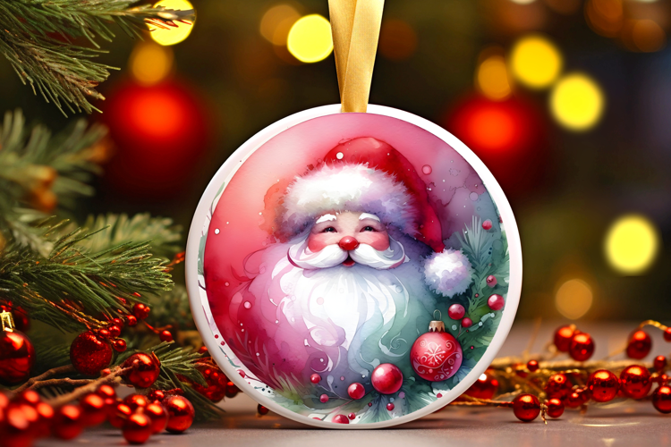 Round Christmass Ornament Sublimation|Clipart
