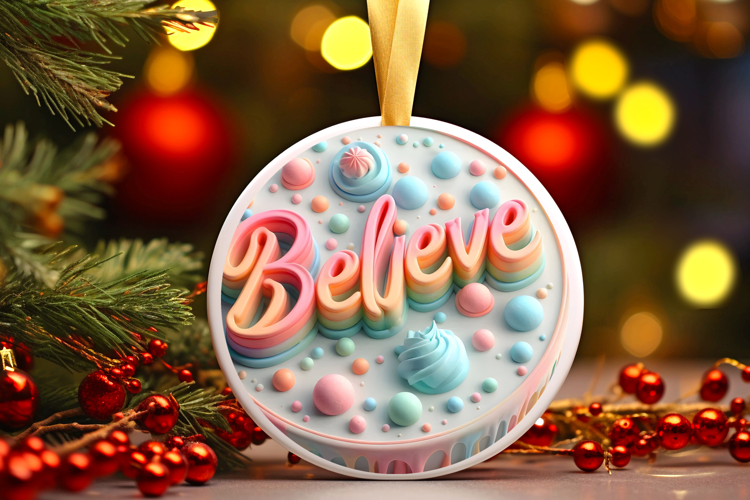 Round Christmass Ornament Sublimation|Clipart