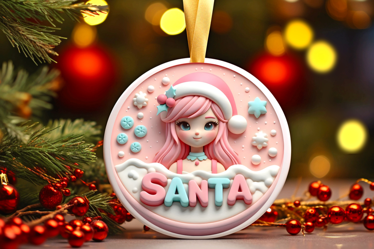Round Christmass Ornament Sublimation|Clipart