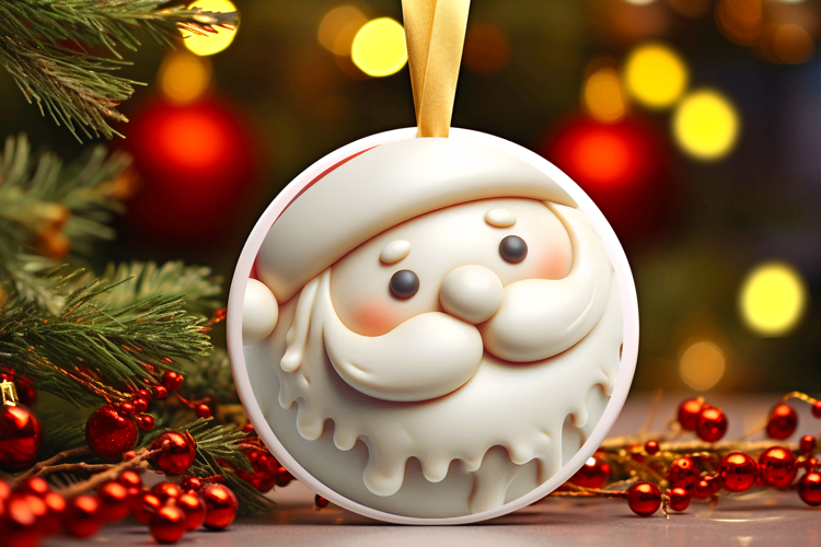 Round Christmass Ornament Sublimation|Clipart