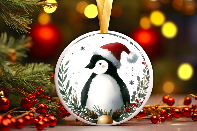 Round Christmass Ornament Sublimation|Clipart
