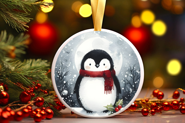 Round Christmass Ornament Sublimation|Clipart