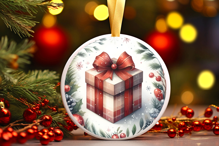 Round Christmass Ornament Sublimation|Clipart