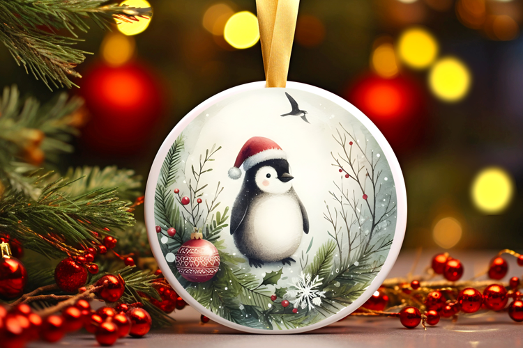 Round Christmass Ornament Sublimation|Clipart