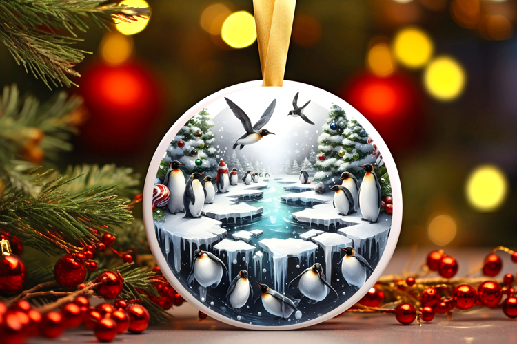 Round Christmass Ornament Sublimation|Clipart