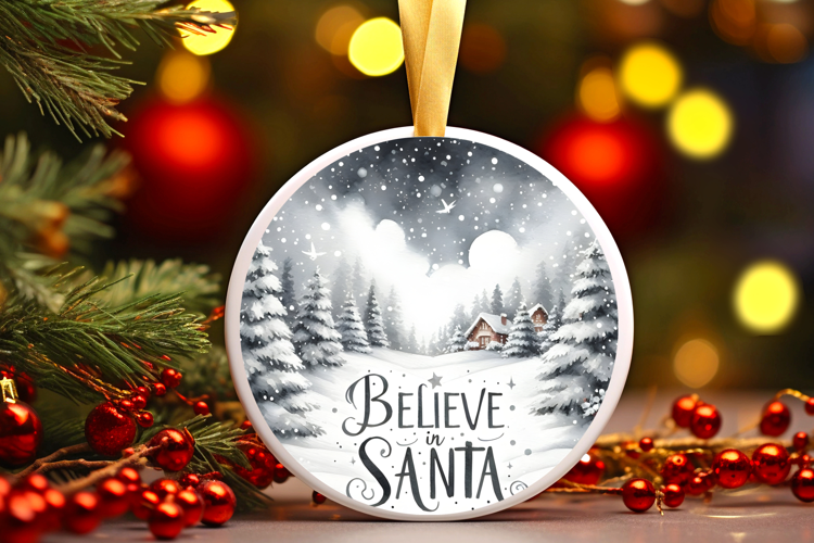 Round Christmass Ornament Sublimation|Clipart