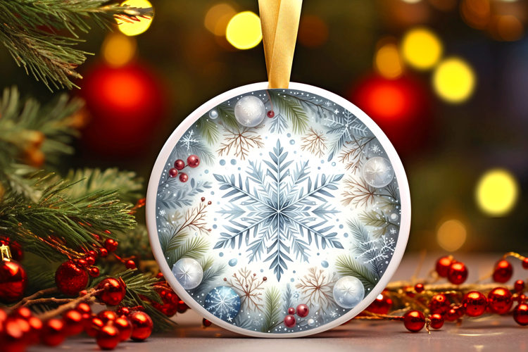 Round Christmass Ornament Sublimation|Clipart