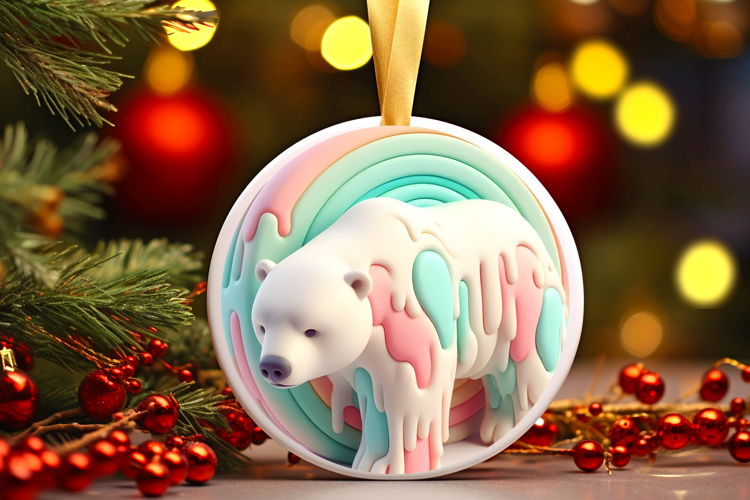 Round Christmass Ornament Sublimation|Clipart