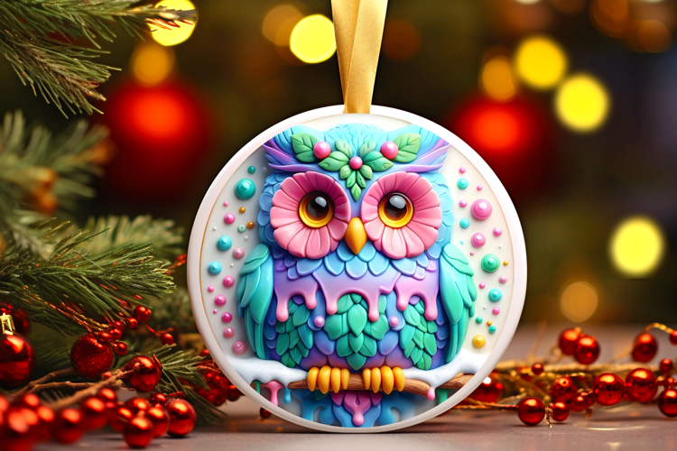 Round Christmass Ornament Sublimation|Clipart