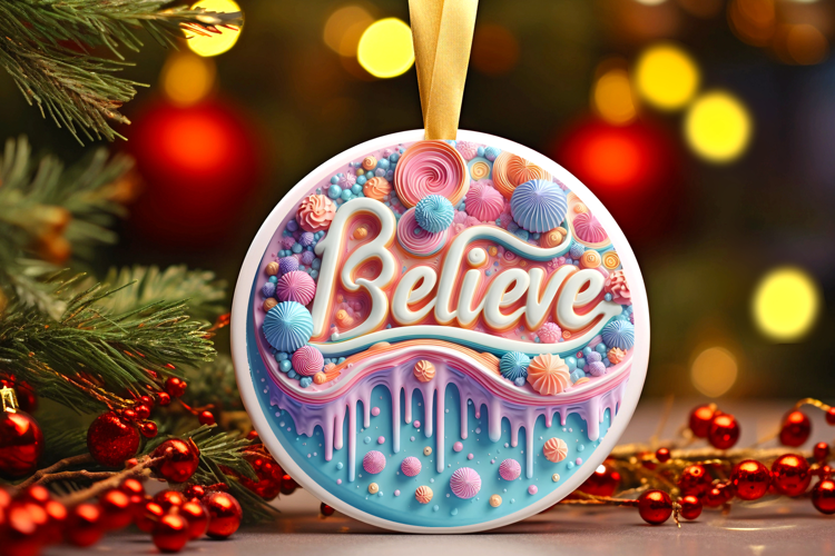 Round Christmass Ornament Sublimation|Clipart