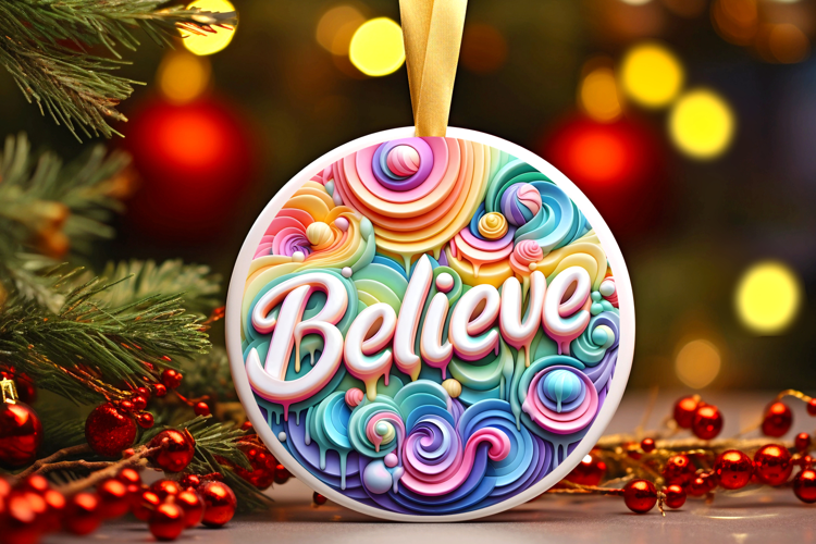 Round Christmass Ornament Sublimation|Clipart