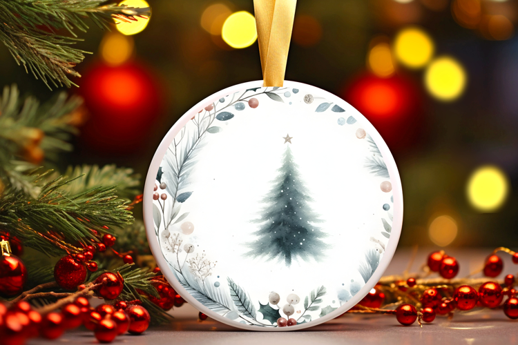 Round Christmass Ornament Sublimation|Clipart