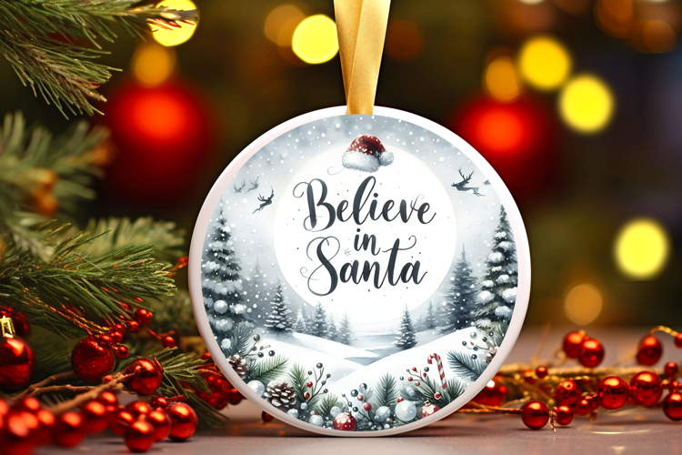 Round Christmass Ornament Sublimation|Clipart
