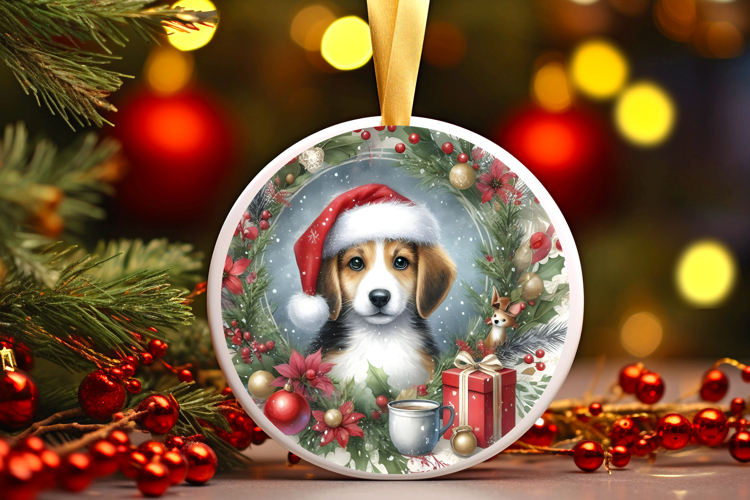 Round Christmass Ornament Sublimation|Clipart