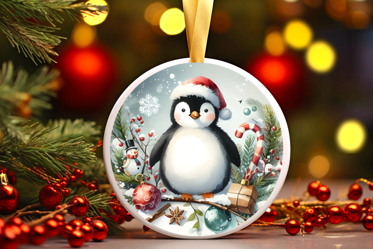 Round Christmass Ornament Sublimation|Clipart