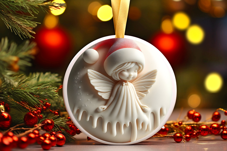 Round Christmass Ornament Sublimation|Clipart