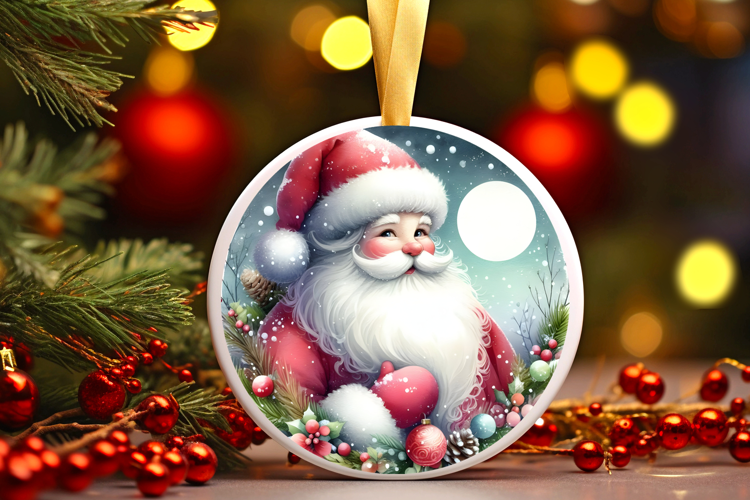 Round Christmass Ornament Sublimation|Clipart