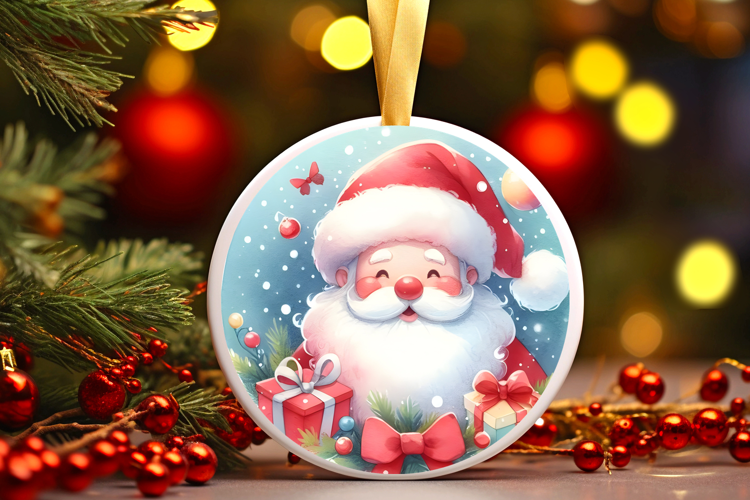 Round Christmass Ornament Sublimation|Clipart