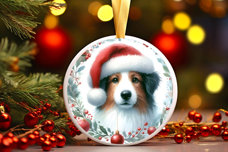 Round Christmass Ornament Sublimation|Clipart example image 1