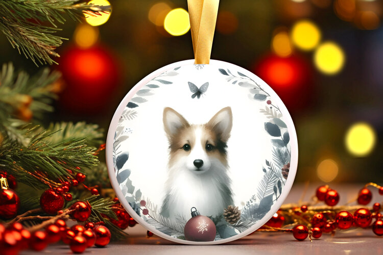 Round Christmass Ornament Sublimation|Clipart example image 1