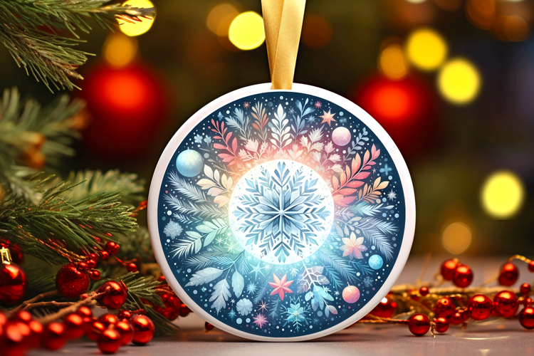 Round Christmass Ornament Sublimation|Clipart