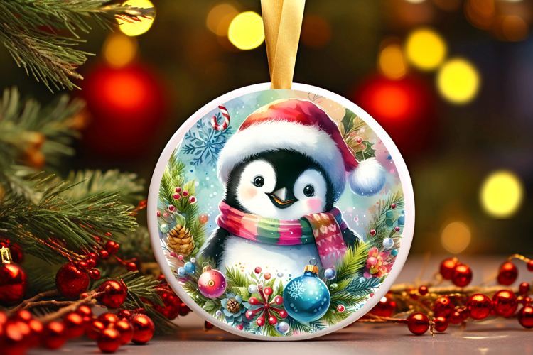 Round Christmass Ornament Sublimation|Clipart