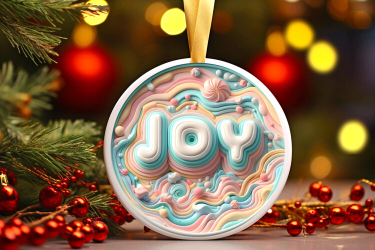 Round Christmass Ornament Sublimation|Clipart example image 1