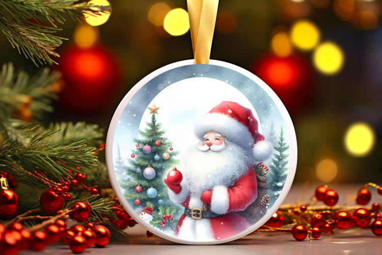 Round Christmass Ornament Sublimation|Clipart