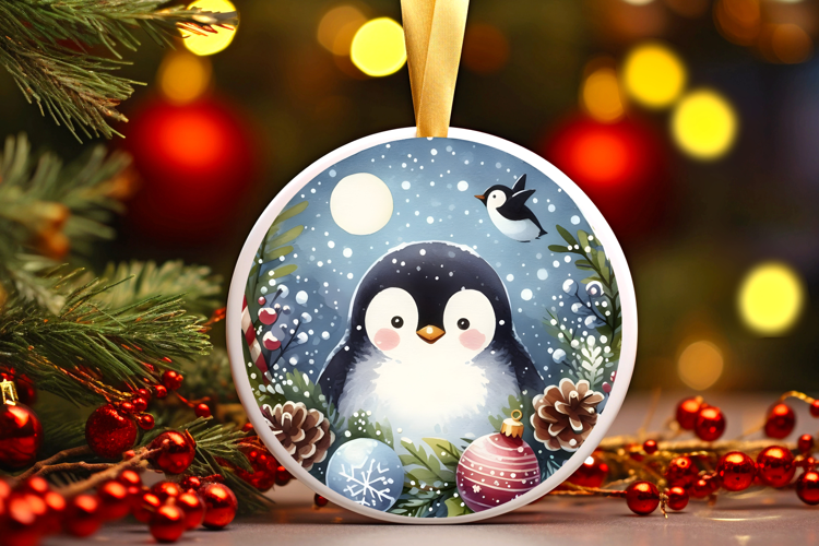 Round Christmass Ornament Sublimation|Clipart