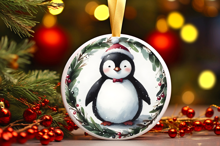 Round Christmass Ornament Sublimation|Clipart