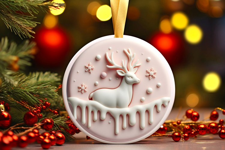 Round Christmass Ornament Sublimation|Clipart