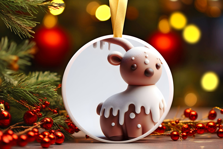Round Christmass Ornament Sublimation|Clipart