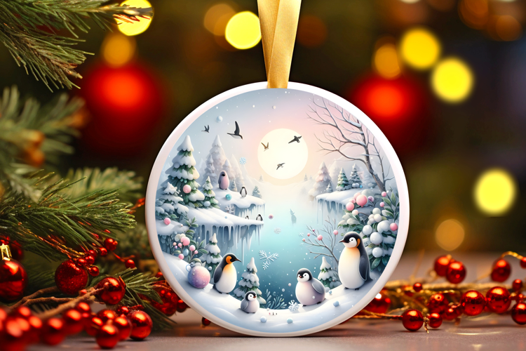 Round Christmass Ornament Sublimation|Clipart