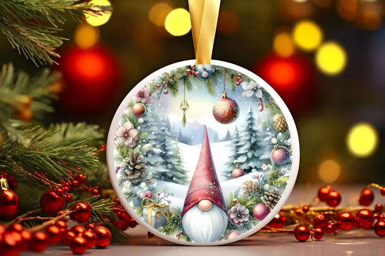 Christmas Gnome Watercollor
