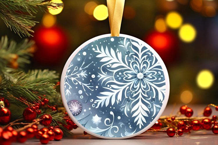 Round Christmass Ornament Sublimation|Clipart