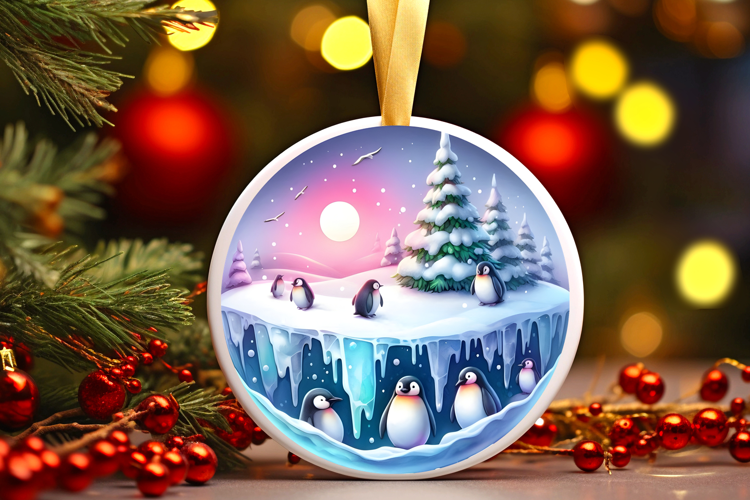 Round Christmass Ornament Sublimation|Clipart