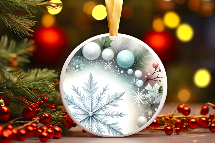 Round Christmass Ornament Sublimation|Clipart