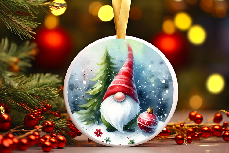 Round Christmass Ornament Sublimation|Clipart