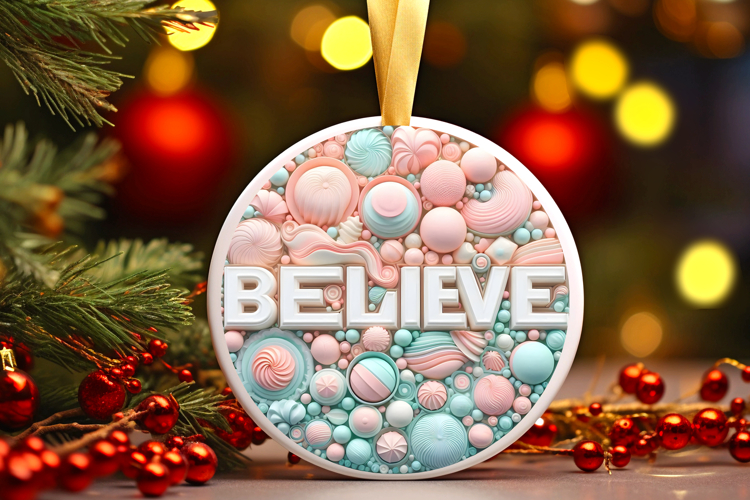 Round Christmass Ornament Sublimation|Clipart