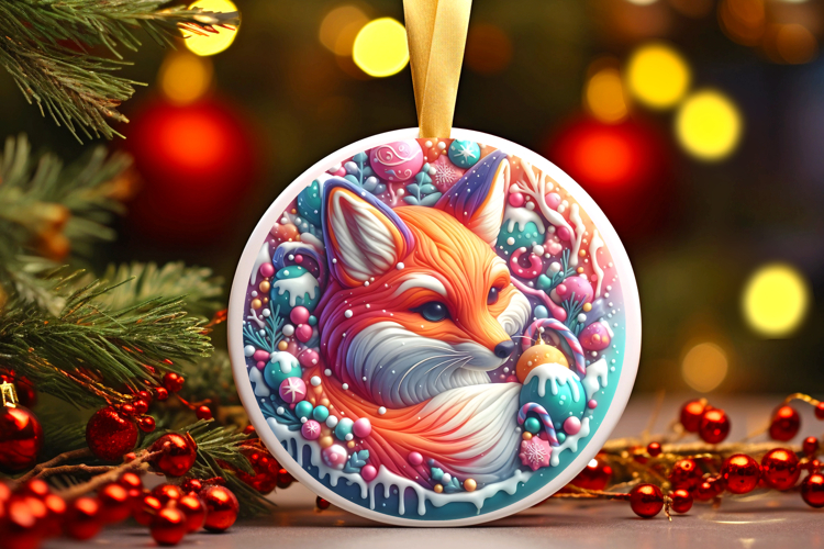 Round Christmass Ornament Sublimation|Clipart