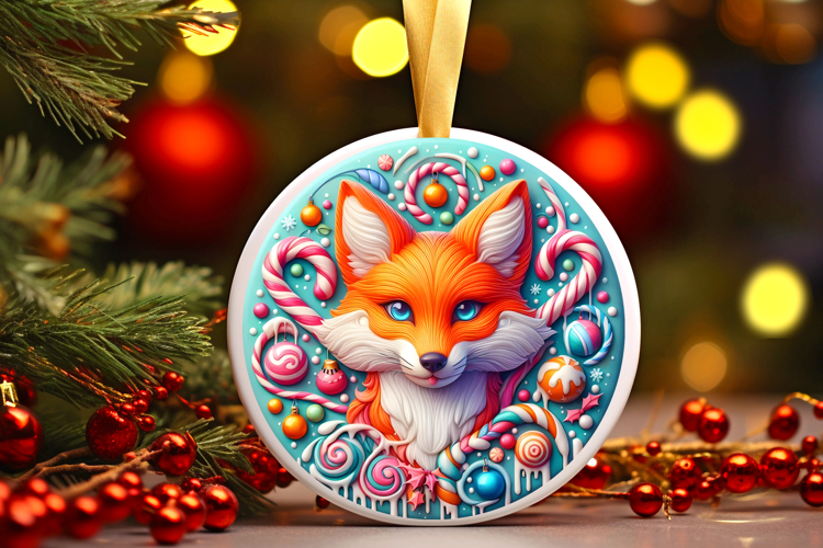 Round Christmass Ornament Sublimation|Clipart
