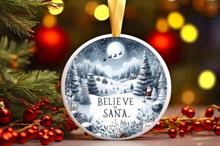 Round Christmass Ornament Sublimation|Clipart