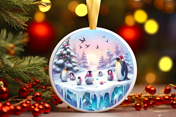 Round Christmass Ornament Sublimation|Clipart