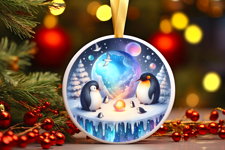 Round Christmass Ornament Sublimation|Clipart