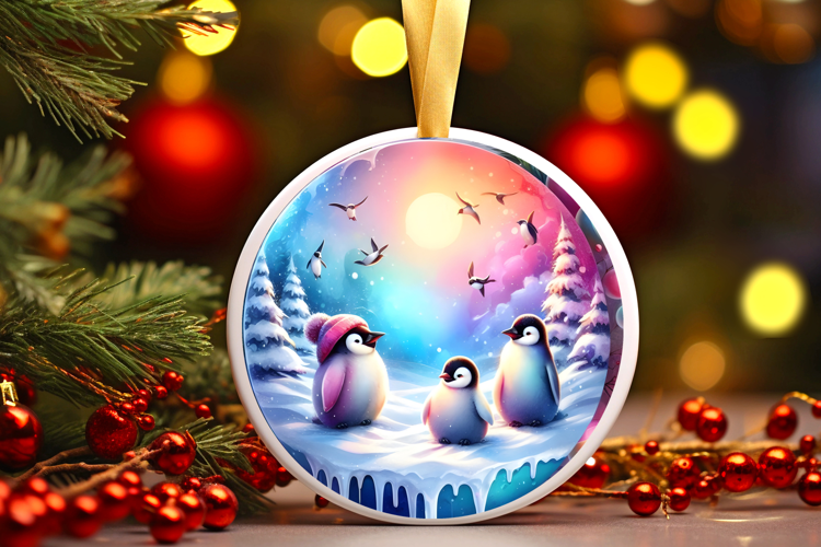 Round Christmass Ornament Sublimation|Clipart