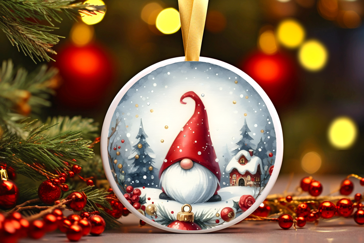 Round Christmass Ornament Sublimation|Clipart