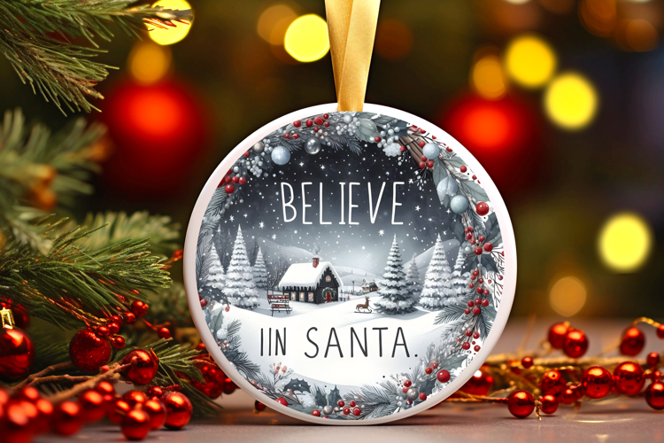Round Christmass Ornament Sublimation|Clipart