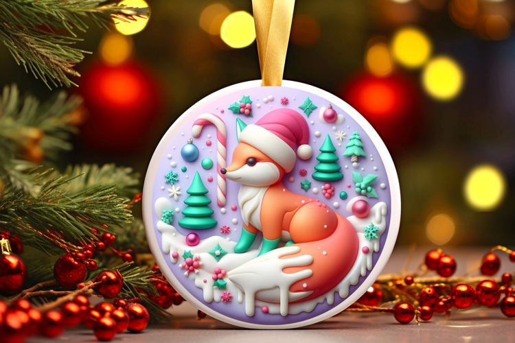 Round Christmass Ornament Sublimation|Clipart