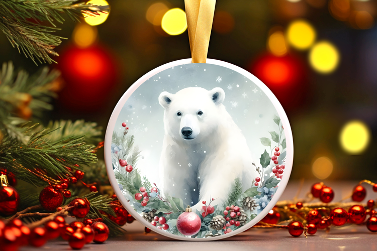 Round Christmass Ornament Sublimation|Clipart